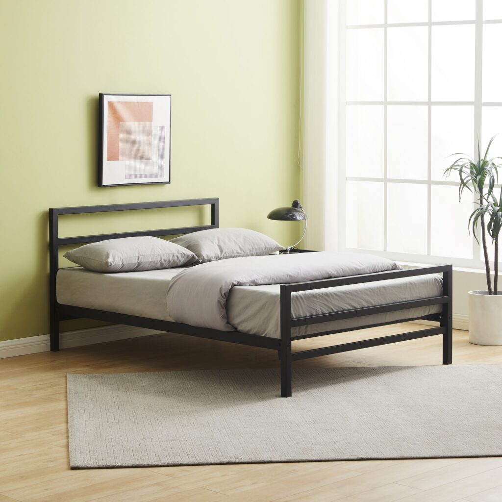 City Block Black Metal Bed