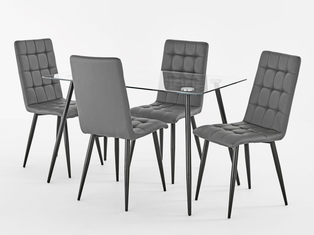 Parma Glass Table With Milan Chairs
