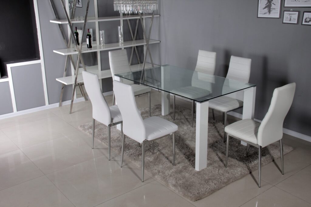 Savona Large Table With Torino White Chairs